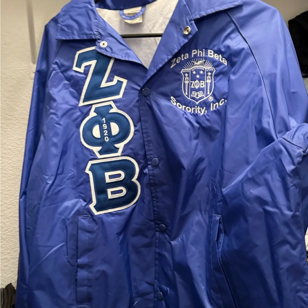 Blue Zeta Phi Beta Sorority Jacket - Picture 1 of 5